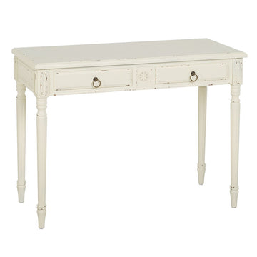 Console Blanc Bois d'épicéa Bois MDF 100 x 45 x 76 cm