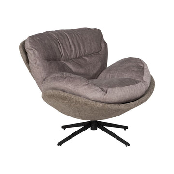 Fauteuil Noir Taupe Bois Fer 95 x 108 x 82 cm