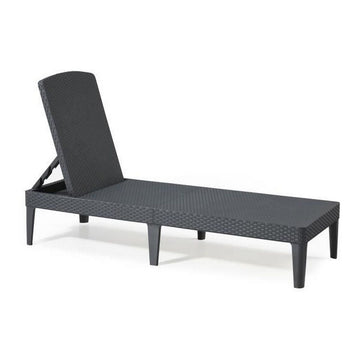 Chaise longue Allibert by KETER Jaipur Résine Gris foncé (187 x 58 x 29 cm)