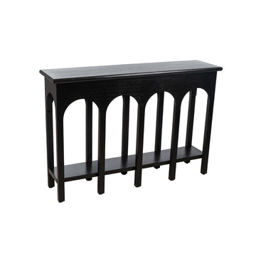 Console Romimex Noir Bois de paulownia Bois MDF 120 x 81 x 40 cm