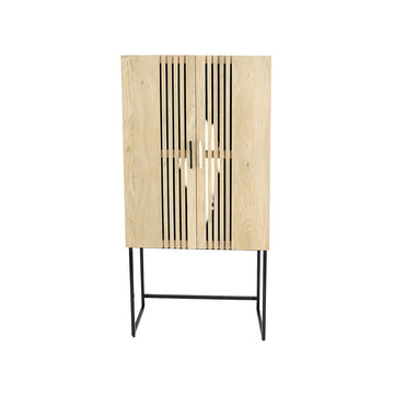 Armoire Romimex Naturel Métal Bois de manguier 80 x 161 x 43 cm