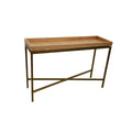 Console Romimex Naturel Métal Bois MDF 120 x 32 x 15 cm