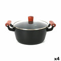 Casserole avec Couvercle en Verre Quttin Doha 34 X 24 X 13 CM (4 Unités)