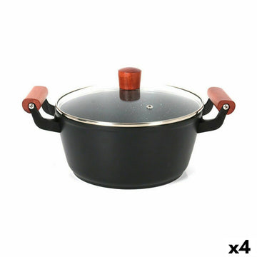 Casserole avec Couvercle en Verre Quttin Doha 34 X 24 X 13 CM (4 Unités)