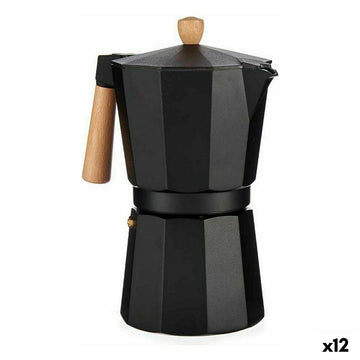 Cafetière Italienne Bois Aluminium 650 ml (12 Unités)