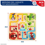 Jeu de petit chevaux et de l'oie Spidey 29,5 x 3,5 x 29,5 cm (18 Pièces) (6 Unités)