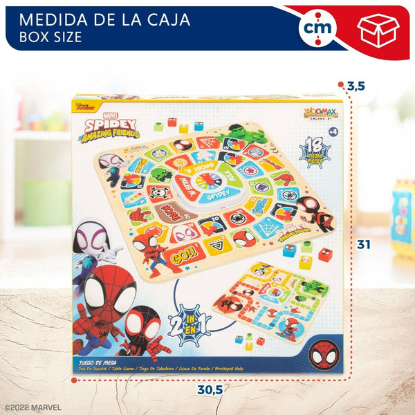 Jeu de petit chevaux et de l'oie Spidey 29,5 x 3,5 x 29,5 cm (18 Pièces) (6 Unités)