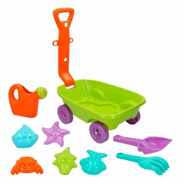 Set de jouets de plage Colorbaby Chariot polypropylène (12 Unités)