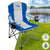 Chaise de camping pliante Aktive Bleu Gris 57 x 97 x 60 cm (4 Unités)