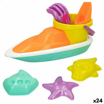 Set de jouets de plage Colorbaby 7 Pièces Bateau polypropylène (24 Unités)