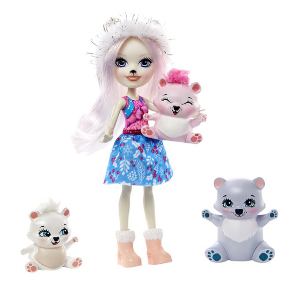 Poupée avec animal de compagnie Enchantimals Pristina Polar Bear Mattel