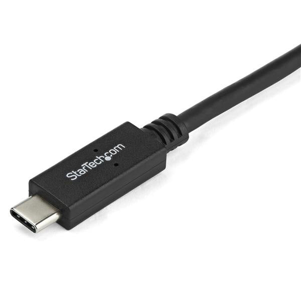 Adaptateur USB C vers DVI Startech CDP2DVIMM2MB Noir