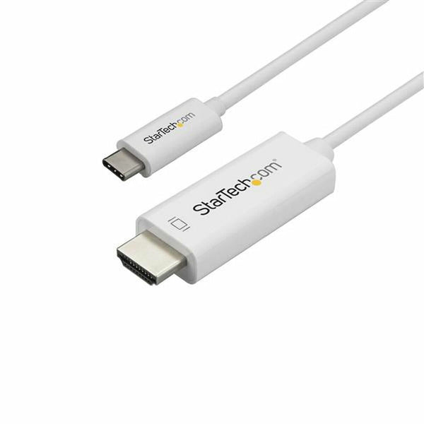 Adaptateur USB C vers HDMI Startech CDP2HD1MWNL          Blanc 1 m