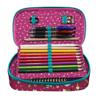 Pochette crayons Gorjuss Fireworks Bordeaux (45 Pièces)