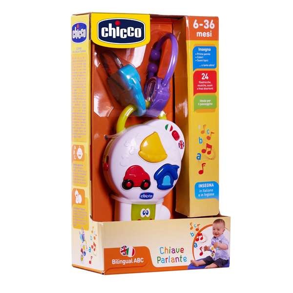 Hochet Talking Key Chicco (EN-IT) (9,5 x 15 x 5 cm)