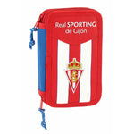 Pochette crayons Double Real Sporting de Gijón Blanc Rouge (28 pcs)