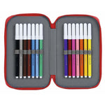 Pochette crayons Double Real Sporting de Gijón Blanc Rouge (28 pcs)