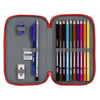 Pochette crayons Double Real Sporting de Gijón Rouge (28 pcs)