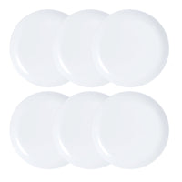 Service de vaisselle Luminarc Diwali 6 pcs Blanc verre (25 cm)