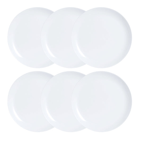 Service de vaisselle Luminarc Diwali 6 pcs Blanc verre (25 cm)