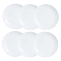 Service de vaisselle Luminarc Diwali 6 pcs Blanc verre (19 cm)