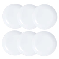 Service de vaisselle Luminarc Diwali 6 pcs Blanc verre (19 cm)