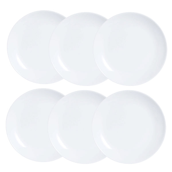 Service de vaisselle Luminarc Diwali 6 pcs Blanc verre (19 cm)