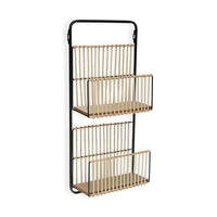 Étagère Versa Métal Rotin Bois MDF (12 x 68 x 32 cm)