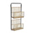 Étagère Versa Métal Rotin Bois MDF (12 x 68 x 32 cm)