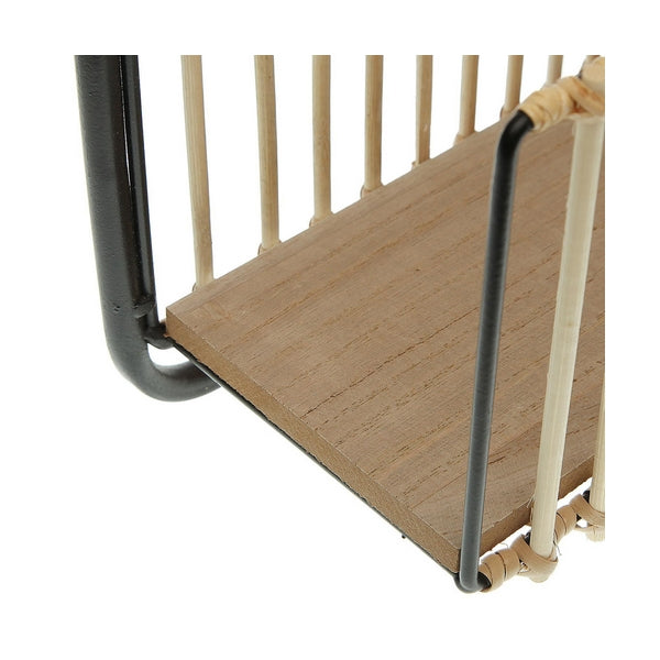 Étagère Versa Métal Rotin Bois MDF (12 x 68 x 32 cm)