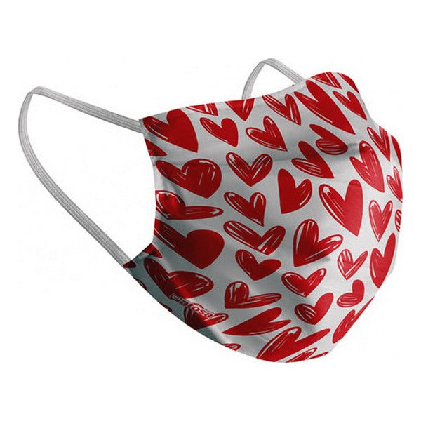 Masque en tissu hygiénique réutilisable Coeur Enfant