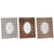 Cadre photo DKD Home Decor Géométrique Bois (3 pcs) (10 x 15 x 15 cm)