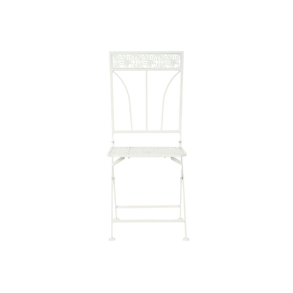 Chaise de jardin DKD Home Decor Métal Blanc (40 x 48 x 93 cm)