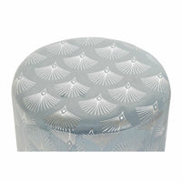 Repose-pied DKD Home Decor Bleu Polyester Métal Doré (35 x 35 x 43 cm)