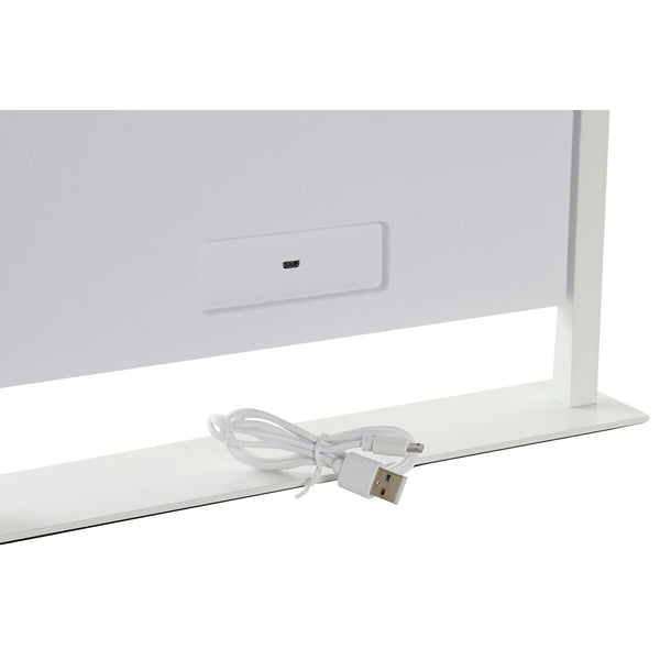 Miroir de Table LED Tactile DKD Home Decor Métal Blanc (35 x 2 x 45 cm)