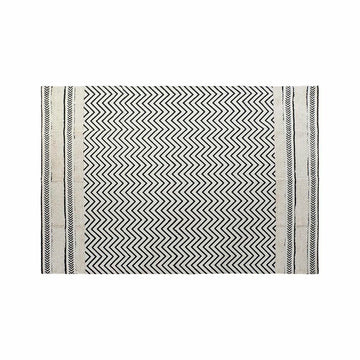 Tapis DKD Home Decor Noir Zigzag Blanc (120 x 180 x 0,7 cm)