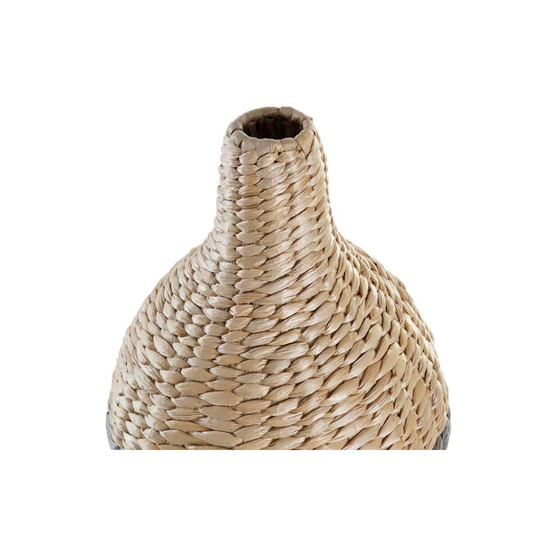 Vase DKD Home Decor Fibre Naturel Gris (20 x 20 x 60 cm)