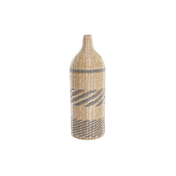 Vase DKD Home Decor Fibre Naturel Gris (20 x 20 x 60 cm)