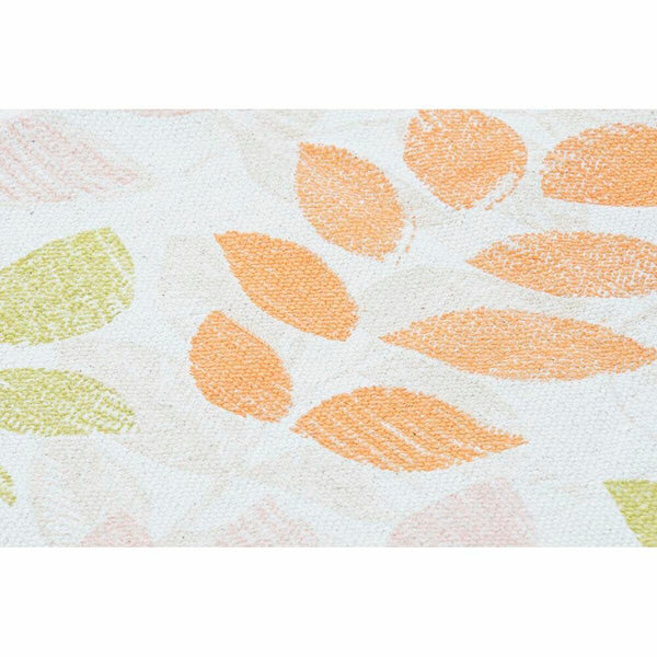 Tapis DKD Home Decor Beige Multicouleur Feuille d'une plante (120 x 180 x 1 cm)