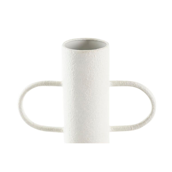 Vase DKD Home Decor Naturel Métal Blanc Fibre (20 x 16 x 40 cm)