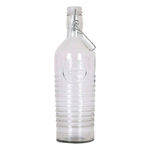 Bouteille verre Avec relief 1L