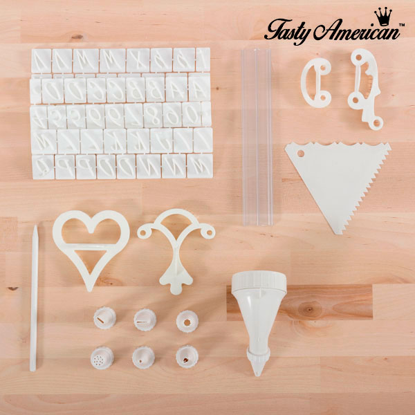 Kit de Décoration de Gâteaux Tasty American (100 pièces)