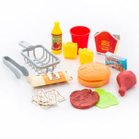 Jeu de fast food avec accessoires