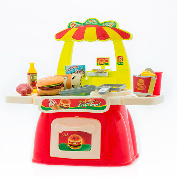 Jeu de fast food avec accessoires